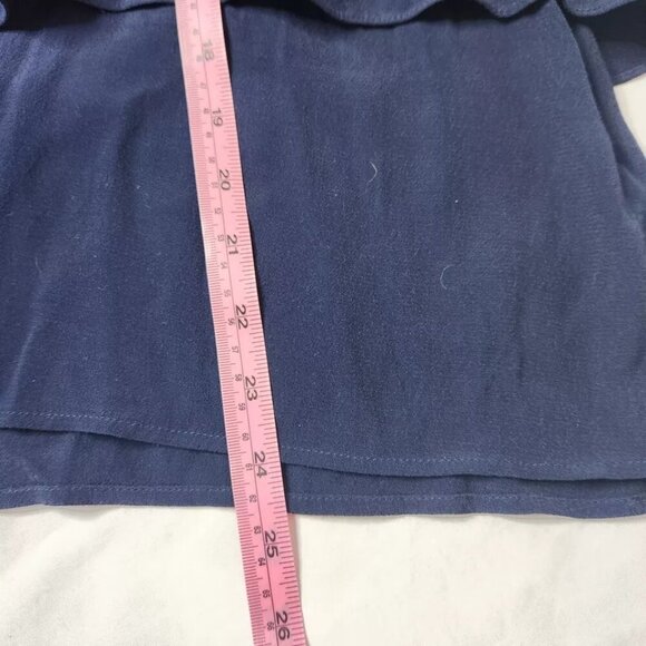 J. Crew Women's Size 12 Layered Sleeveless Blouse Navy - Picture 3 of 6